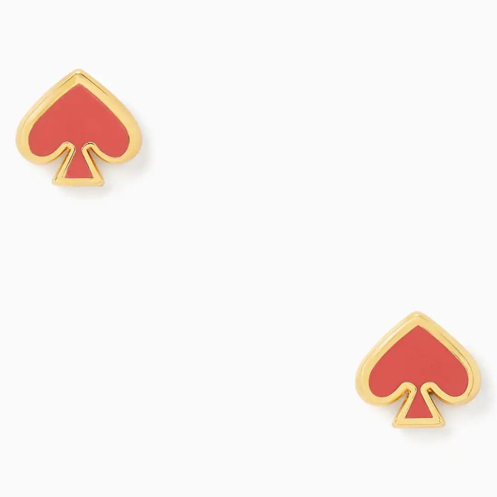 NEW- Kate Spade enamel spade stud earrings